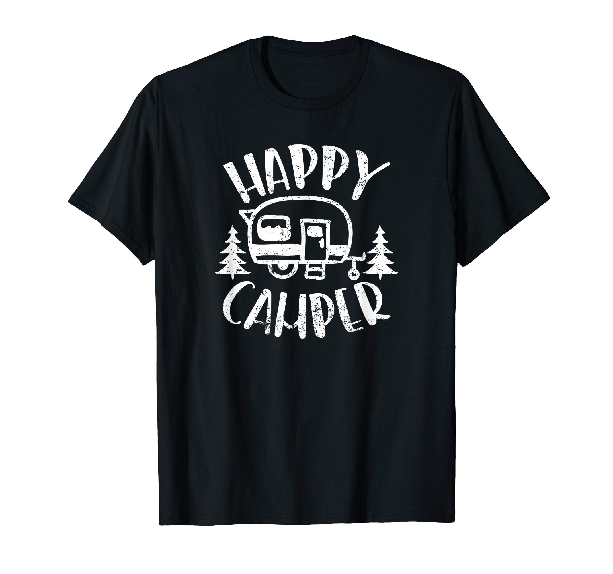 Nomadic Souls Gear & ApparelHappy Camper - RV Trailer Outdoor Camping T-ShirtOEKO-TEX STANDARD 100