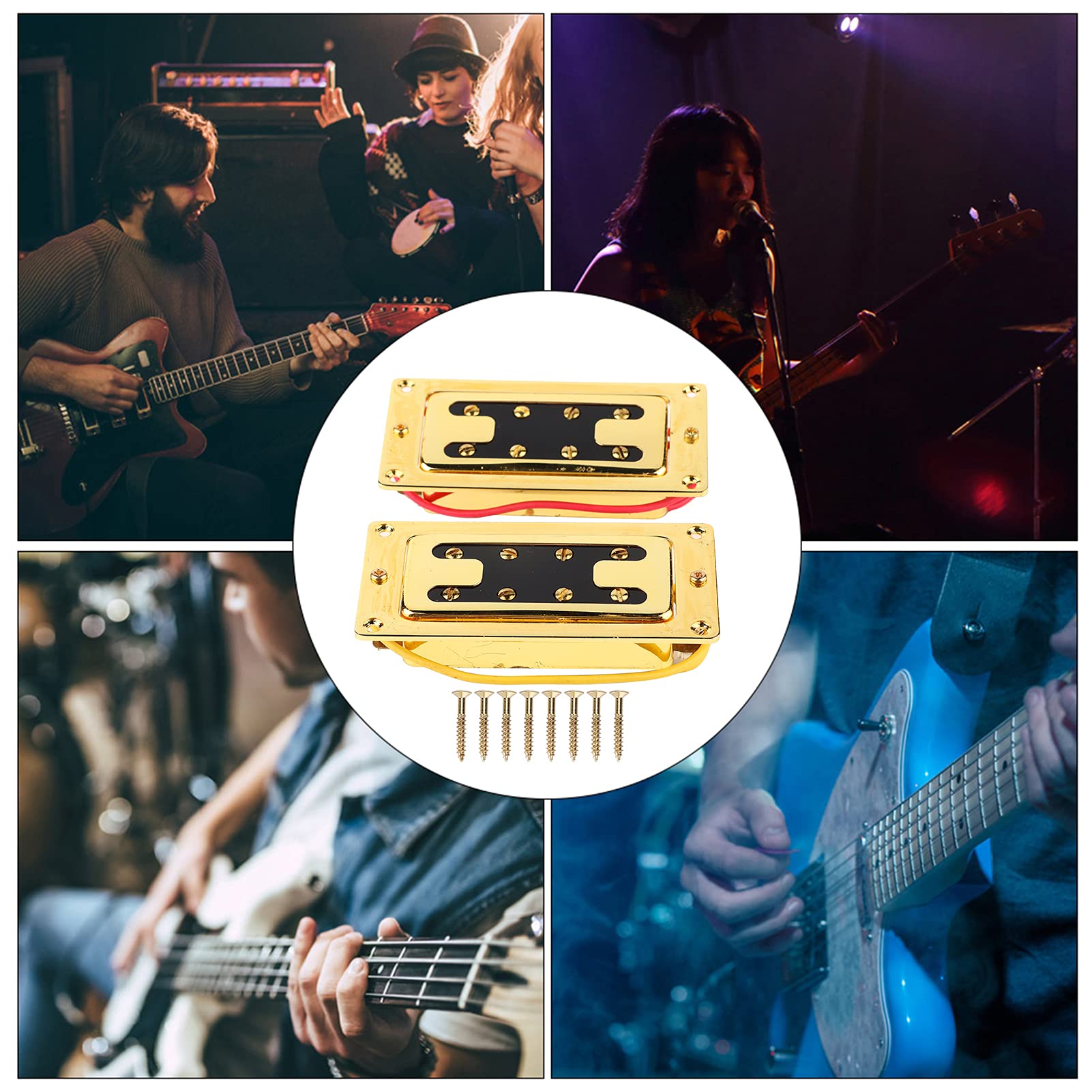 Przetwornik do gitary basowej Lekkie akcesoria do instrumentów muzycznych Srebrny opór 12K do gitary elektrycznej i basu Materiał mosiężny Zestaw 2 szt. (BBT 4-string bass 8-magnetic column pickup)