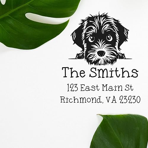 Miniatura 6 de Sello de dirección Dogo Argentino de alta calidad, ideal para correo, tamaño cuadrado de 1-58, ideal para amantes de los perros, diseño de cachorro