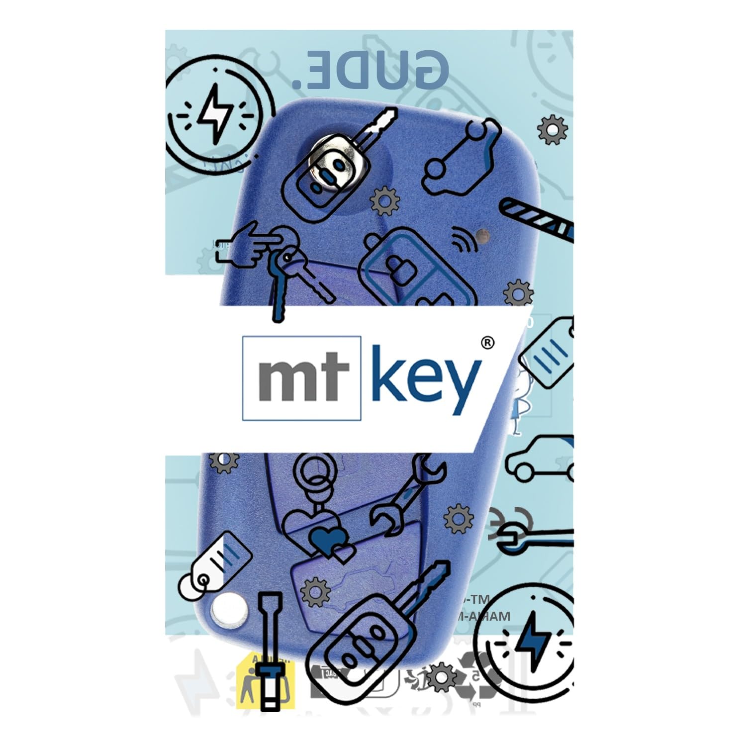MT-KEY Funk Schlüssel 434MHZ kompatibel mit Citroen Nemo FIAT 500 Bravo Doblo II Ducato III Fiorino Qubo Grande Punto Panda Evo Stilo Opel IV Peugeot
