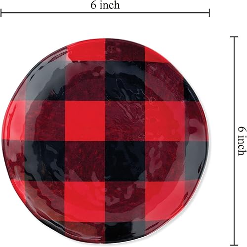 Miniatura 2 de UP ware - Platos de melamina de postre de 6 pulgadas, platos pequeños para servir, platos de fiesta, platos redondos para postre, aperitivos, frutas