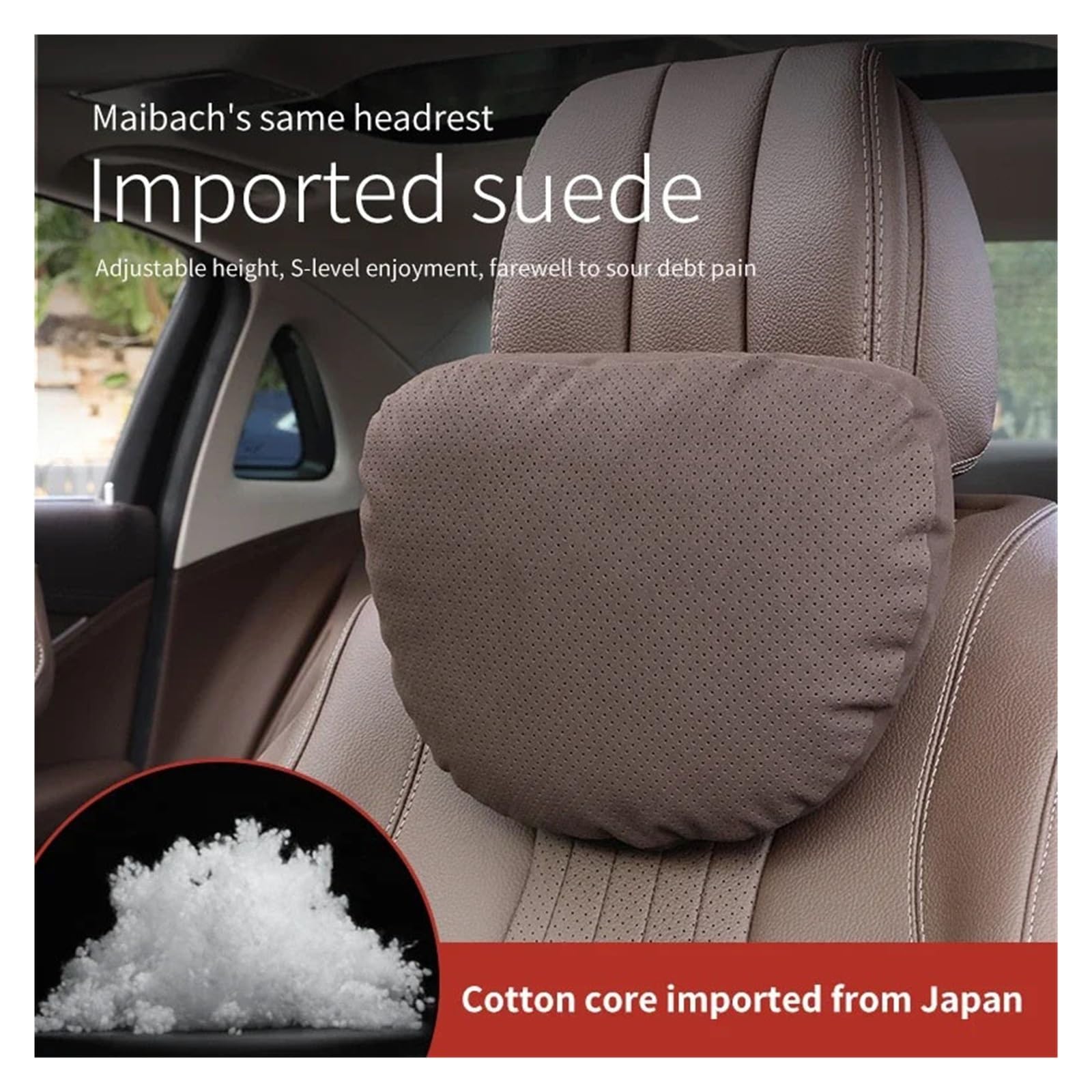 LGSETU Compatible with Ato3 Tang F3 E6 Yuan+Song Max F0 Qin G3 I3 Korean Car Head Pillow Neck Support Waist Pad Soft Neck Pillow Accessories(Beige)