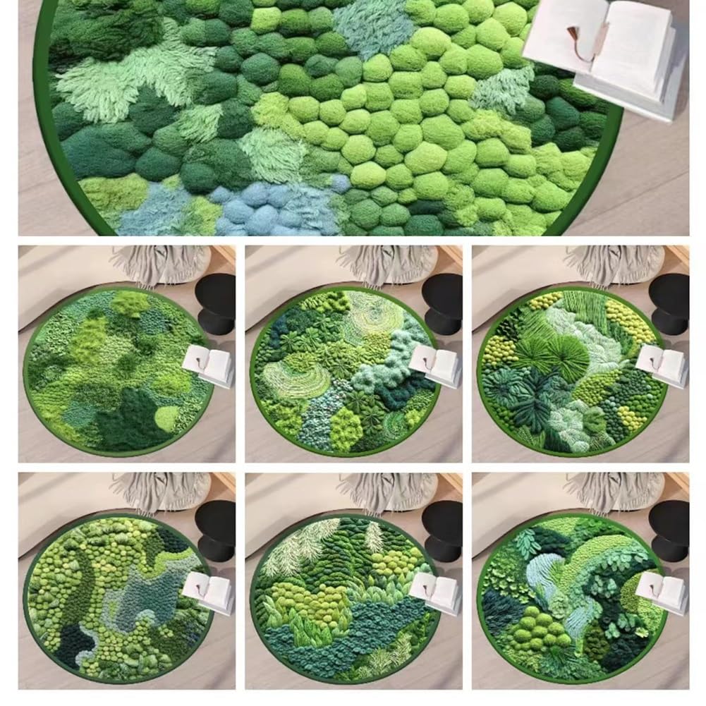 Amazon.com: Moss Rug, Creative Non-Slip 3D Moss Floor Mats, Round