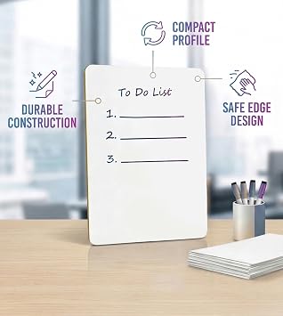 Small Dry Erase Board 9x12 Mini White Board for Kids 2 PK Double Sided