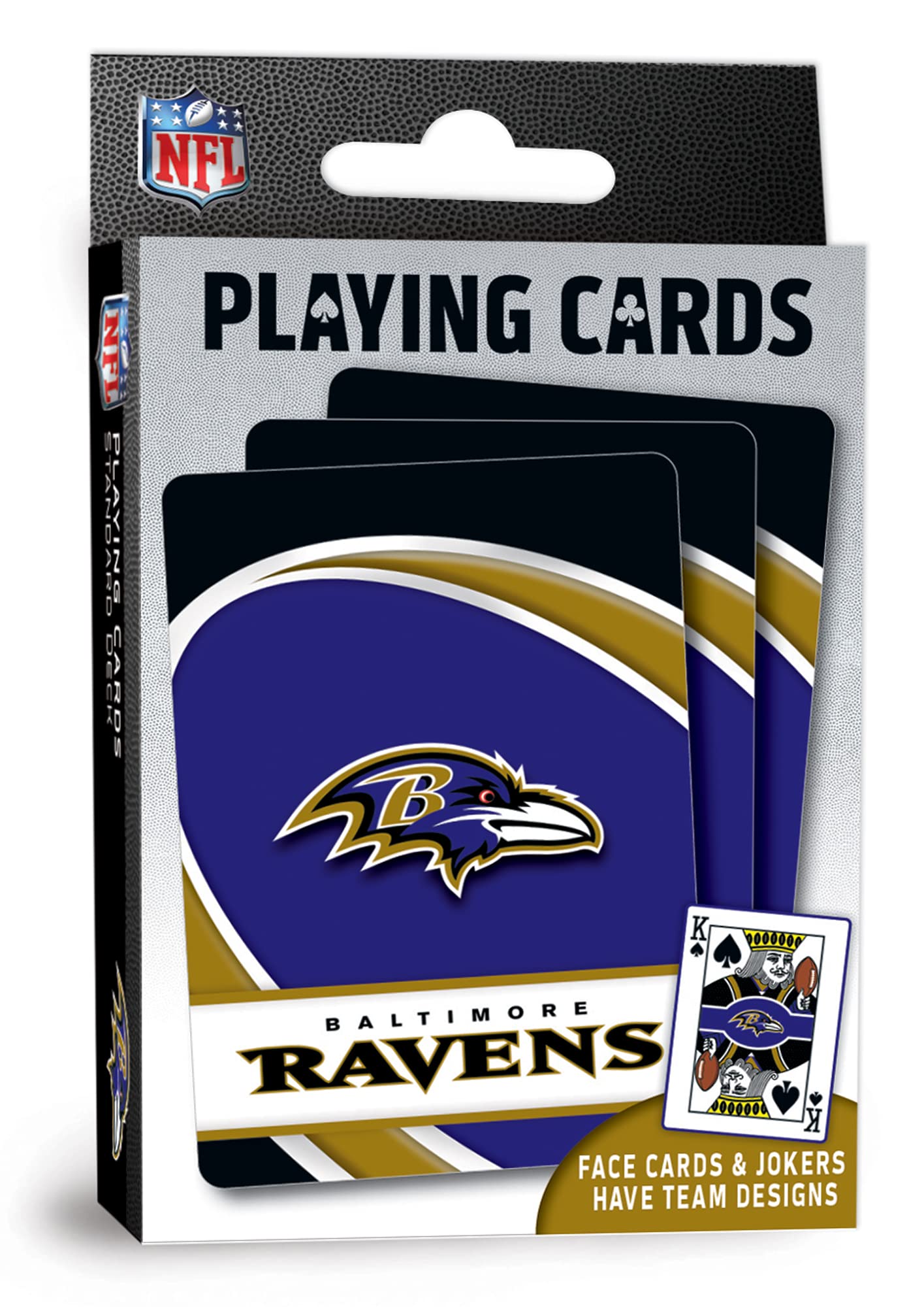 Masterpieces NFL Playing Cards – Officially Licensed Baltimore Ravens Football Deck for Adults and Kids – Premium Team Collectible Poker Game Set – Perfect Birthday or Holiday Baltimore Ravens Gifts