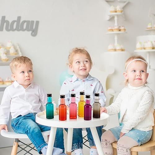 Miniatura 5 de 100 botellas de licor botellas de plástico vacías con tapa de rosca negra mini botellas de vino botellas de salsa picante botellas de chupito con