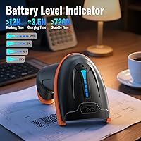 Vista 2 de Tera Escáner de código de barras QR 1D 2D inalámbrico y con cable con indicador de nivel de batería lector de código de barras impreso digital