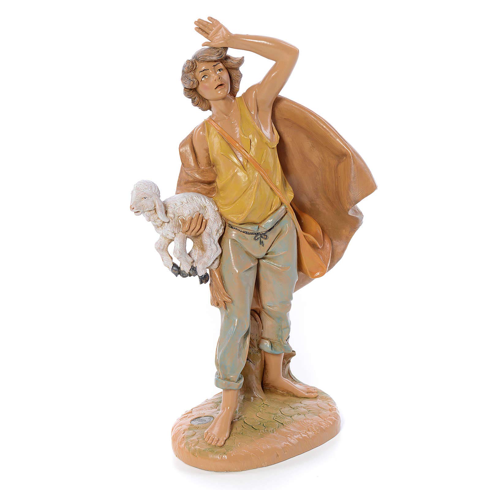 Holyart Presepe Fontanini: Pastore con pecora in mano 30 cm Fontanini