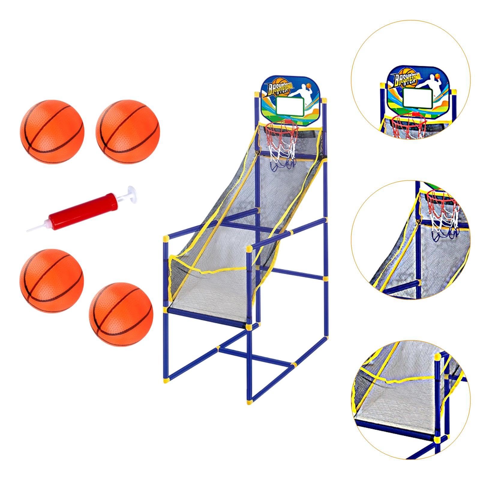 2 Pezzi Tabellone Basket Gioco Arcade Bambini Sport Canestro Portatile Struttura Stabile Materiali Durevoli Adatto a Salotto Palestra Stanza Bambini, con 4 Palle