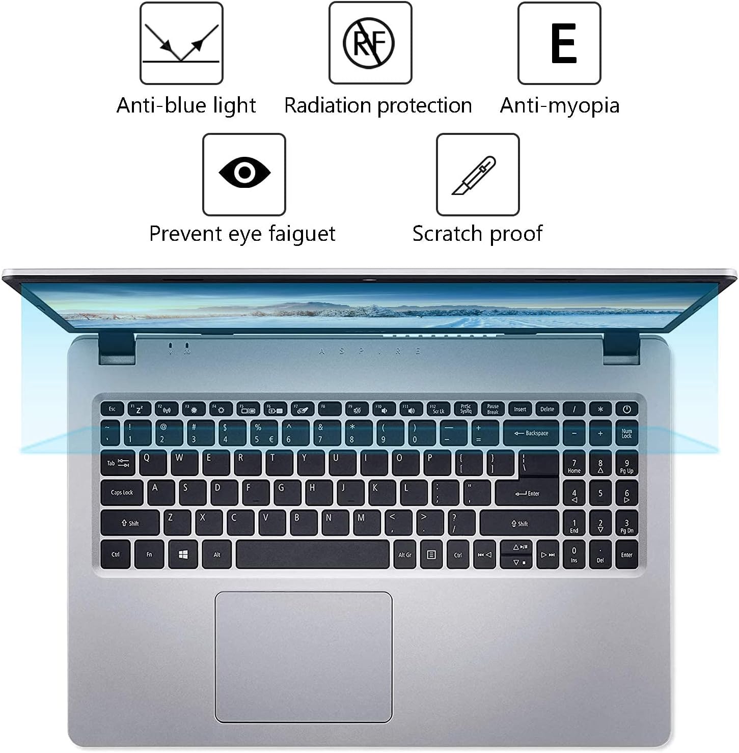 (2Pack)13.3 Inch laptop Screen Protector,Anti Glare and Anti Blue Light Filter Eye Protection Blue Light Blocking Screen Protector(13.3 Inch 16:9 Aspect Ratio Laptop)