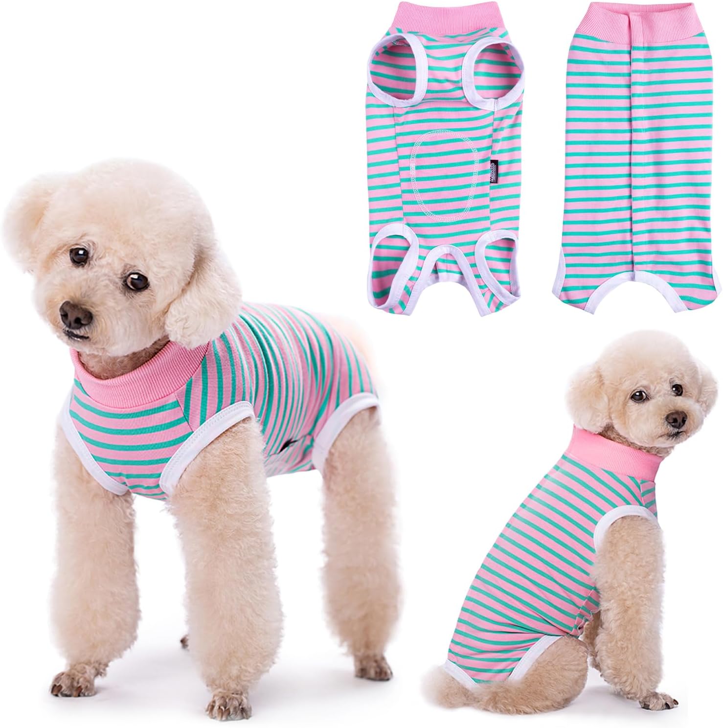 Lyneun Dog Recovery Suit, Striped Dog Surgical Recovery Suit, Soft Dog