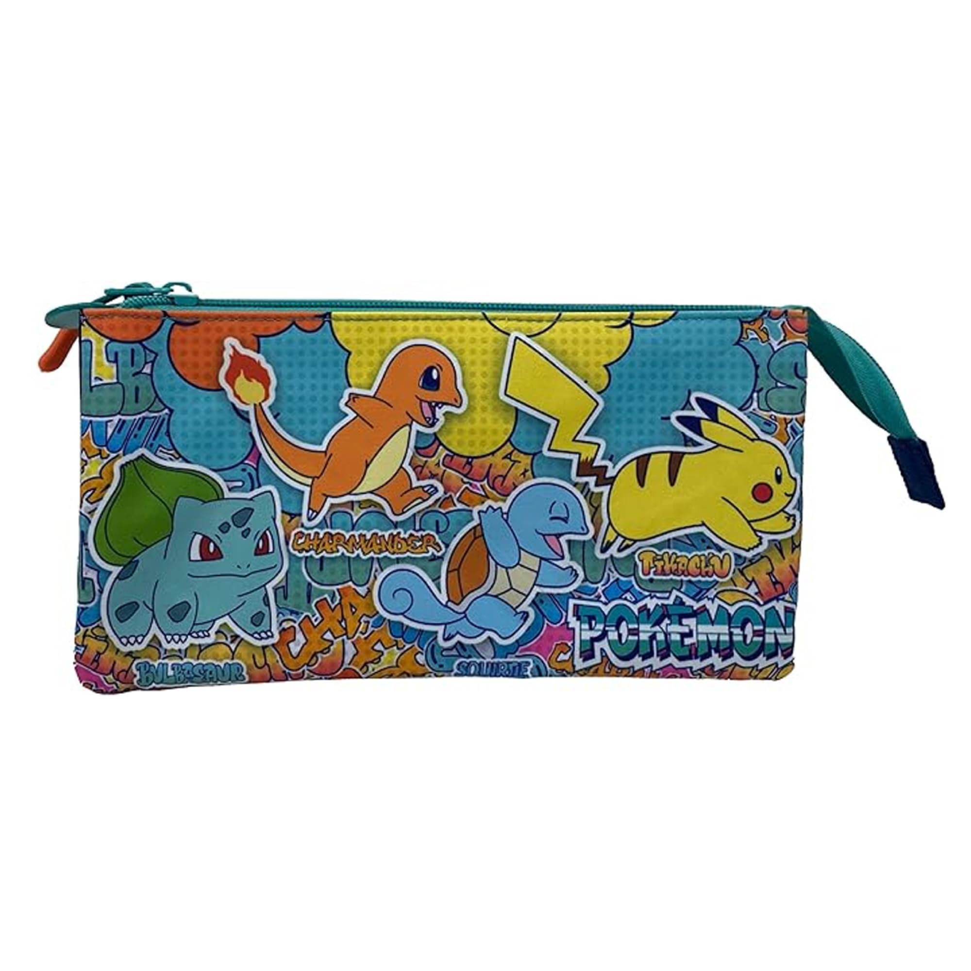 CyP Brands- Pokémon- Estuche Triple, Portatodo, 5 Compartimentos, Material Escolar, Estuche Trolley. Urban Colors. Multicolor, Producto Oficial