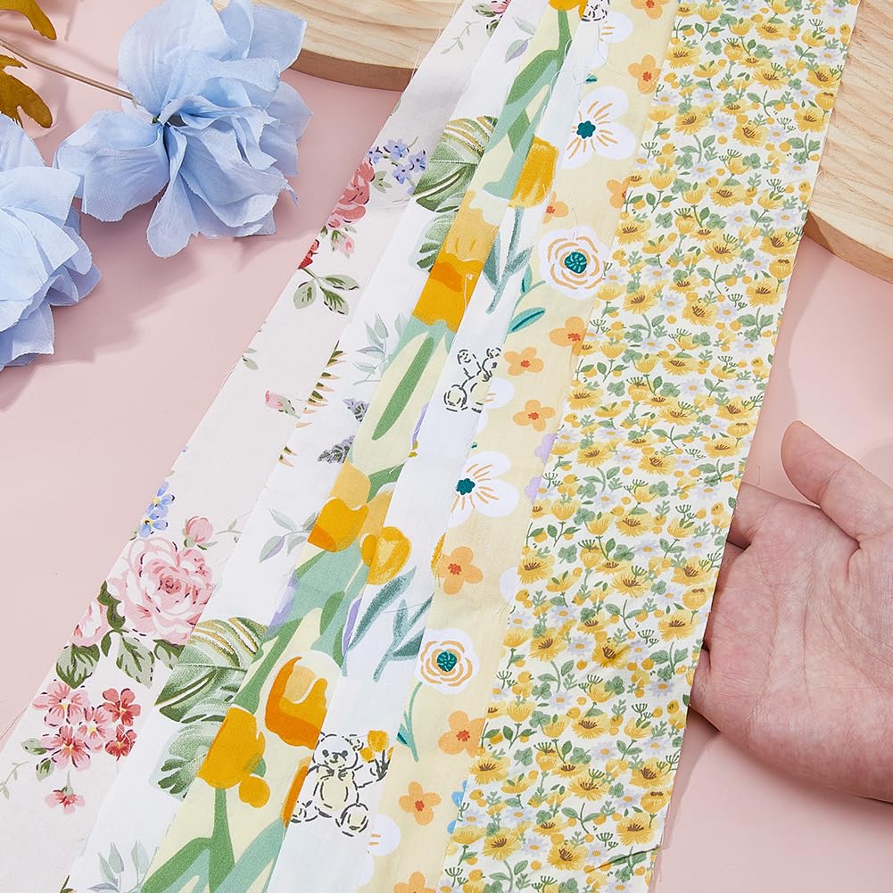 DICOSMETIC 40 pezzi Jelly Roll Tessuto QuiltStripe Floreale Tessuto Strisce di Cotone Bundle Per Cucito Artigianato Coperte Tappeti Arredamento Casa