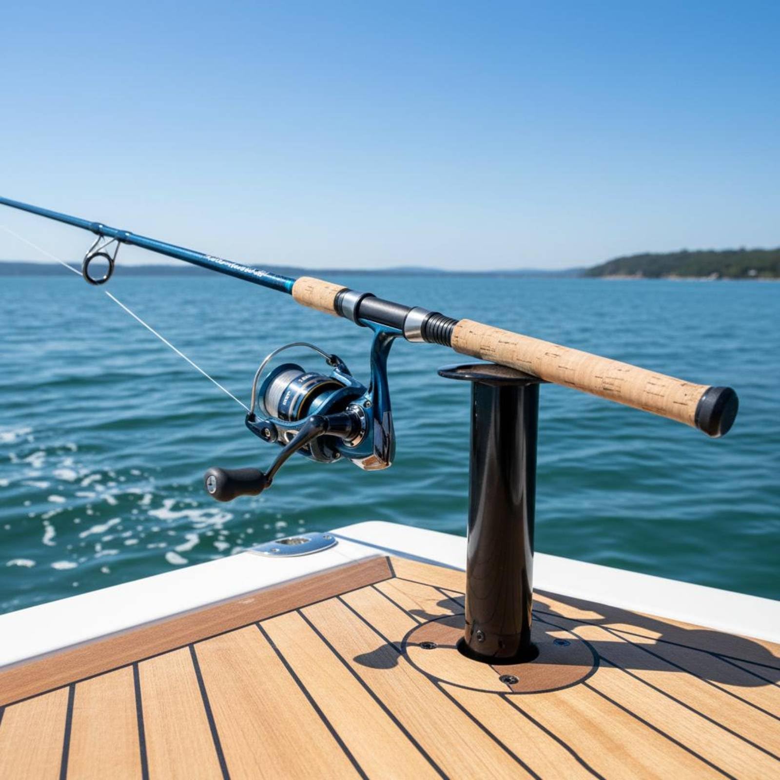 Portacanne da Barca Portacanna Supporto Staffa Tubo Acciaio Inox PVD Superficie Liscia Facile da Pulire Resistente a Uso Frequente in Mare Adatto per , Nero