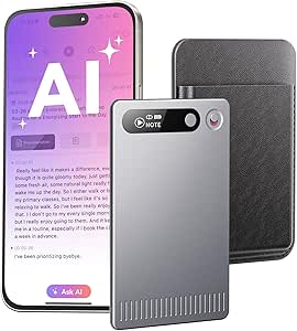 AI Voice Recorder with App Control, Advanced AI Technology for Transcription & Summarization, 64GB Memory, Magnetic Case, Supports 50 Languages – Audio Recorder for Lectures, Meetings, Interviews asin的图片