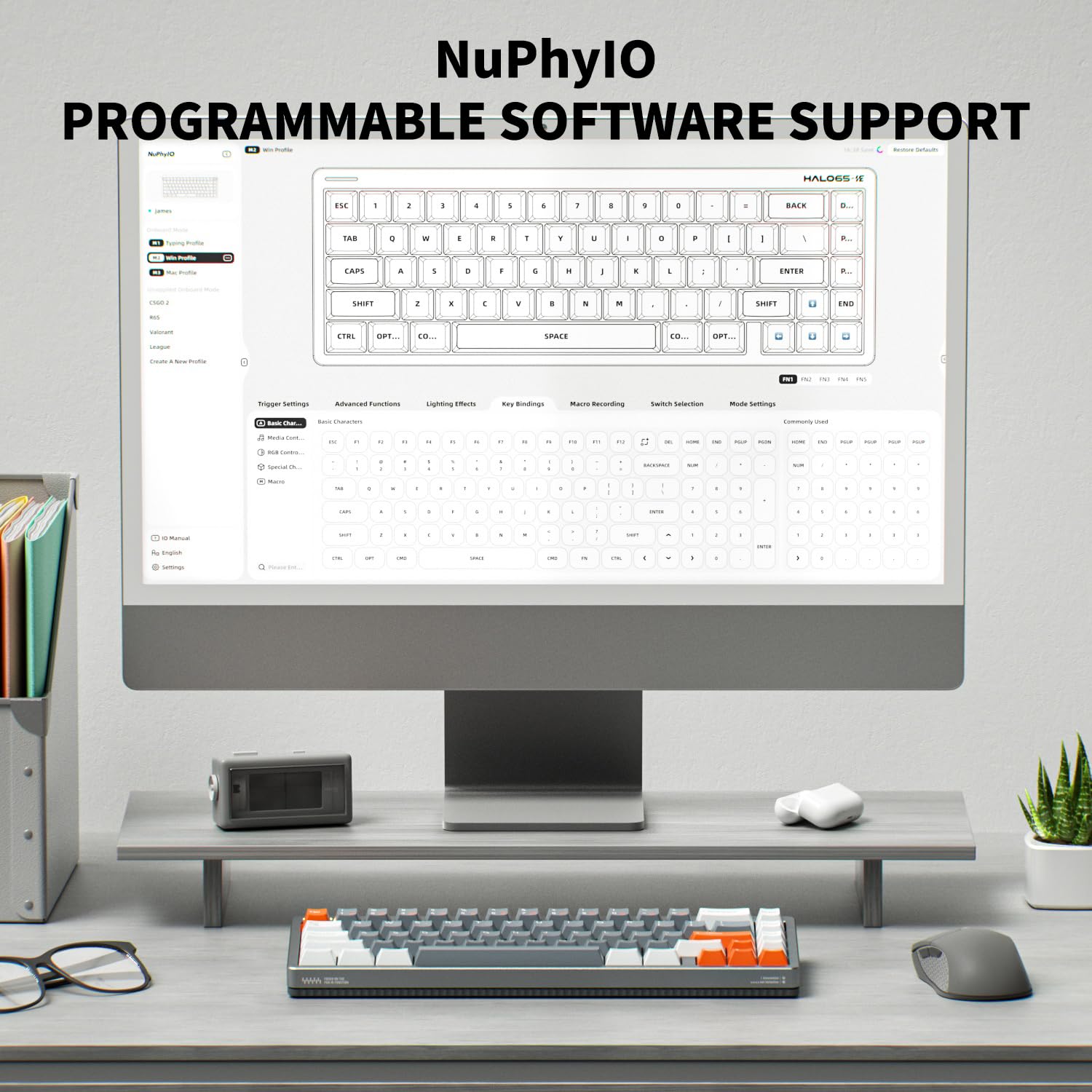 Amazon | nuphy Halo65 HE 磁気スイッチ ゲーミングキーボード