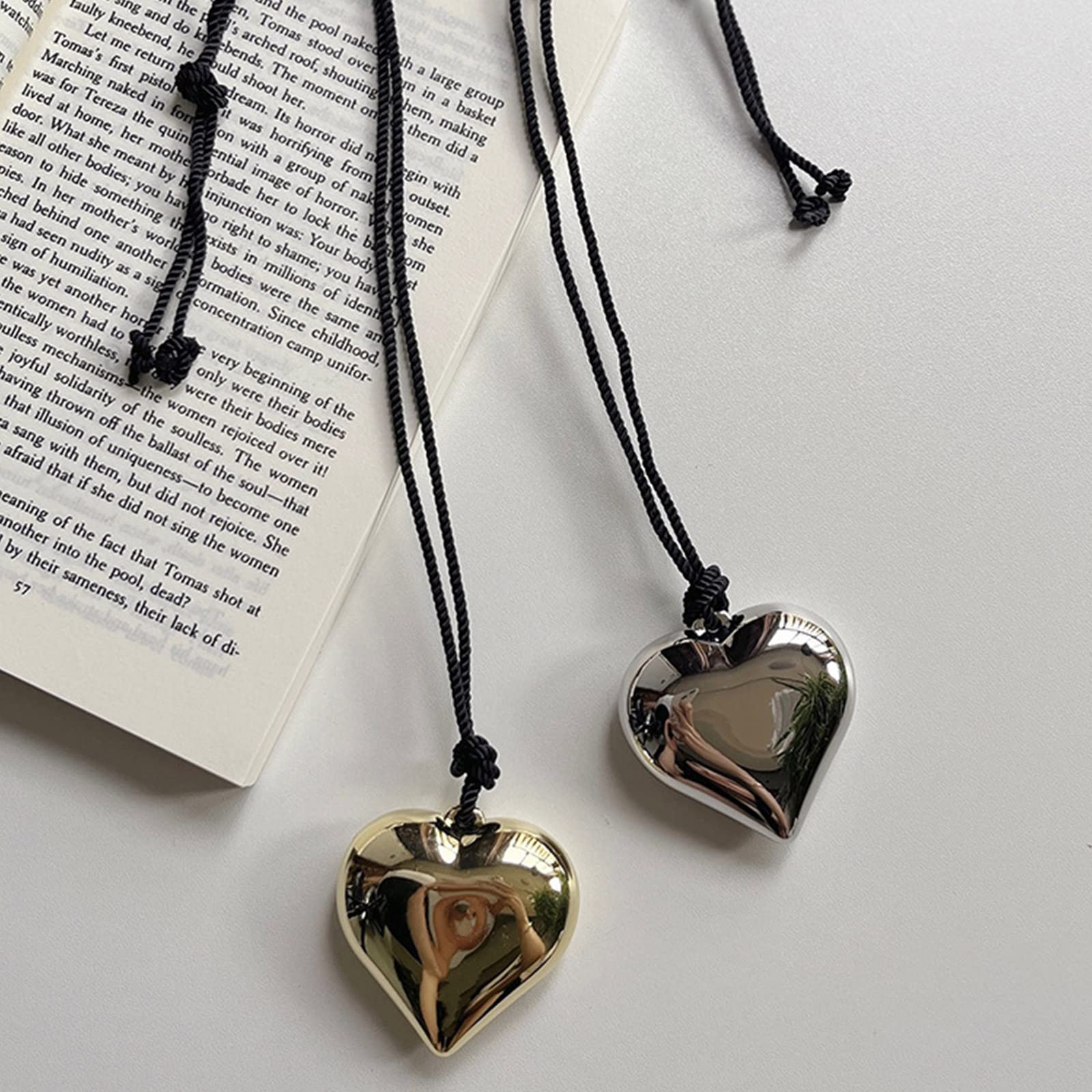 Amazon.com: PTILSERY Korean Fashion Black Rope Necklace