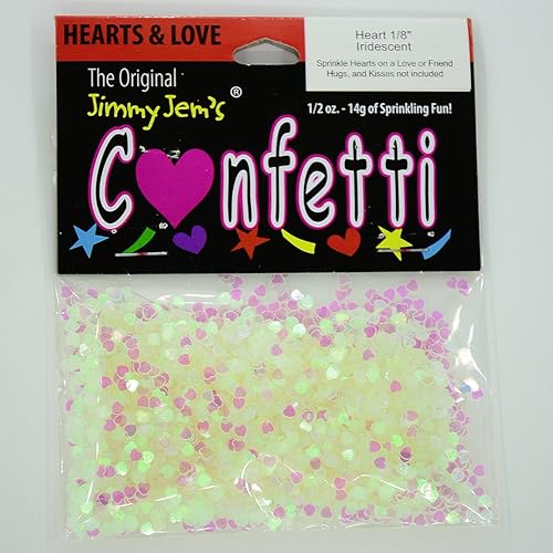 Miniatura 7 de Corazón de confeti rojo de 18" - 4 bolsas de media onza (2 onzas) #9393 Q02