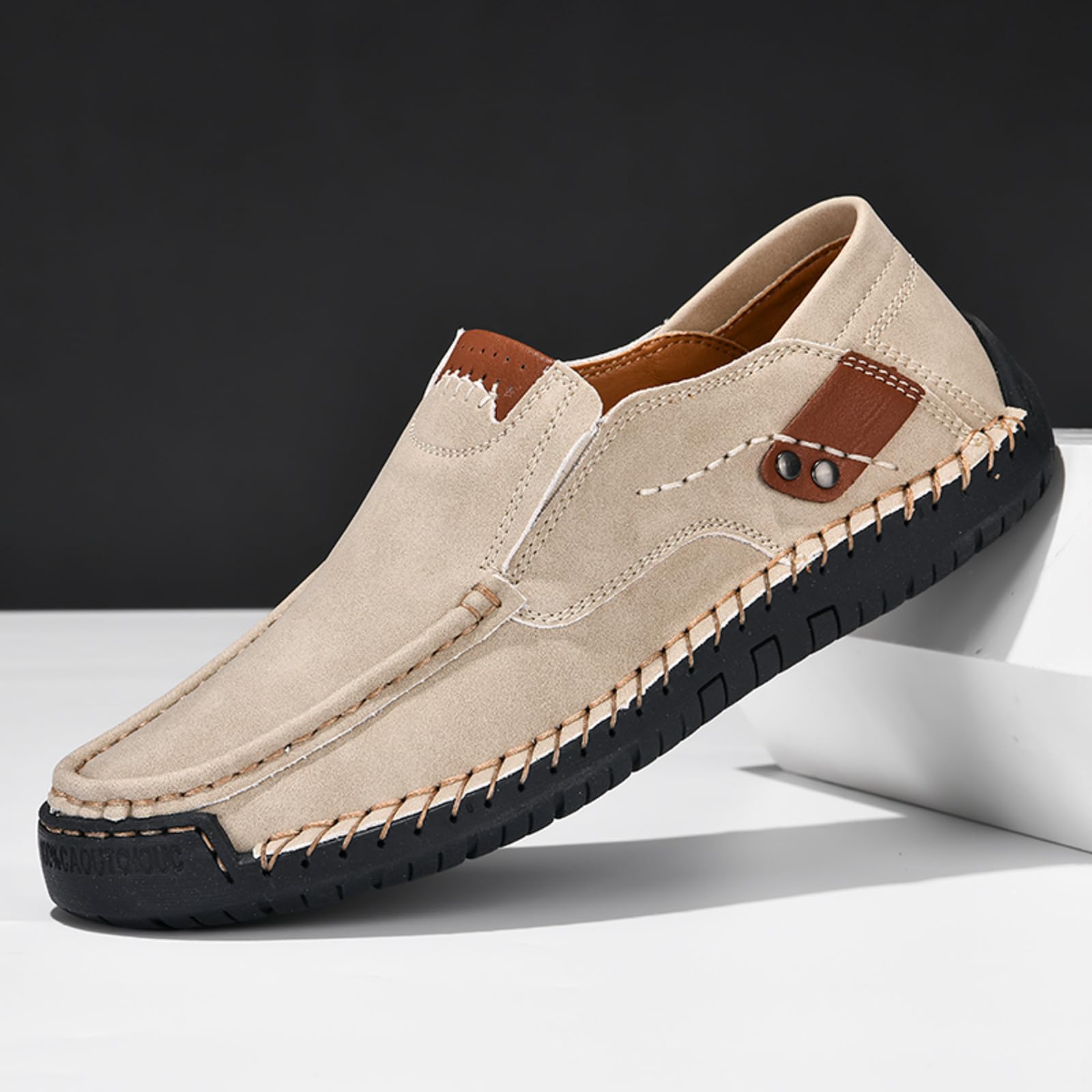 Generisch Mocassins classiques pour homme au look partenaire, pantoufles élégantes comme chaussures pieds nus, chaussures plates de loisirs à enfiler, chaussures décontractées polyvalentes pour un
