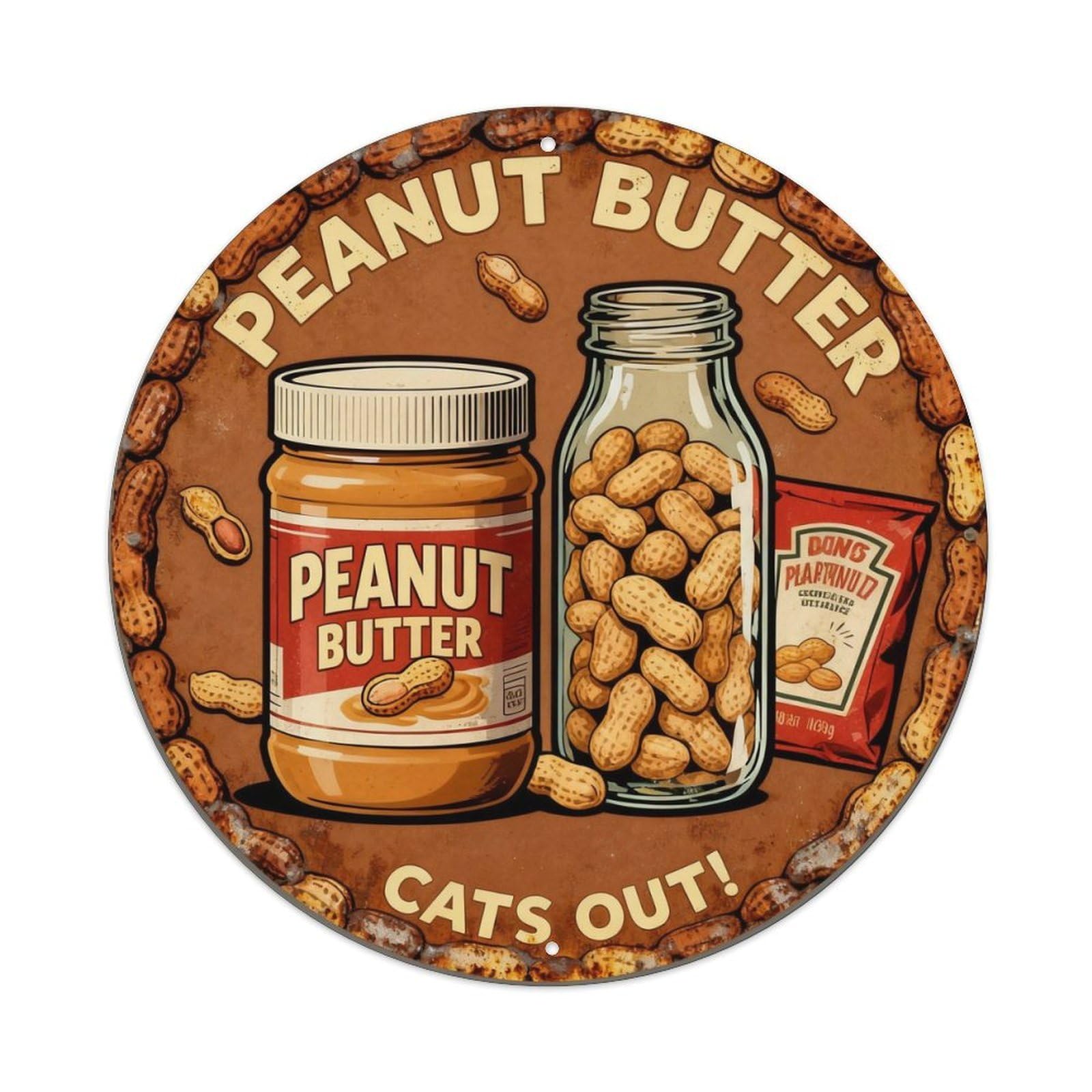 Peanut Butter Metal Tin Sign Plaque
