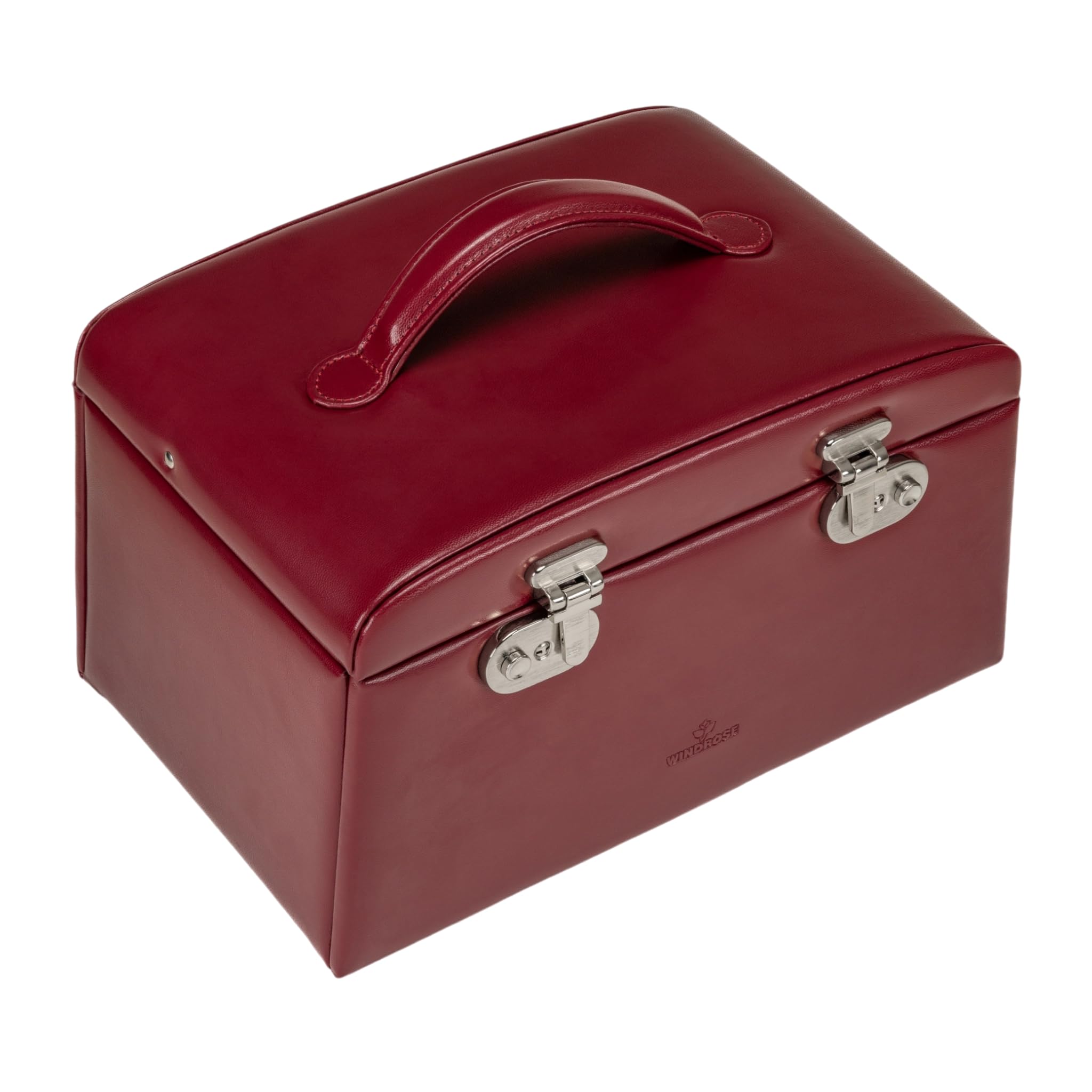Windrose 8036830 - Joyero para mujer, piel sintética, color rojo