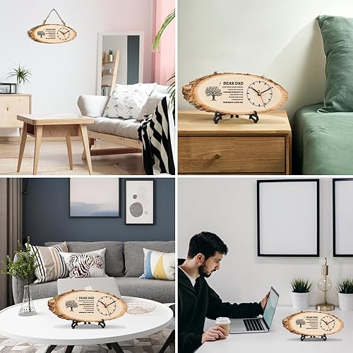 Miniatura 7 de BeauGift Regalos para papá, reloj de madera de Navidad, regalos para papá de hija, hijo, niños, idea de regalo de cumpleaños para papá padre que no