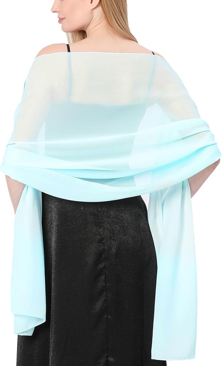 Chiffon Shawl for Women Formal, Elegant Shawls and Wraps for Evening Dresses, 1920s Soft Wedding Brides Scarf