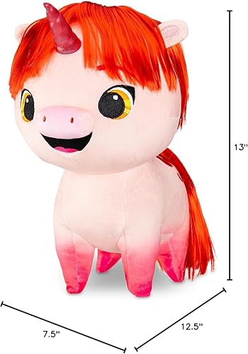Miniatura 7 de Not Quite Narwhal Pixie Dazzlerump - Peluche de 12 pulgadas, material suave para abrazar, gran juego para el cabello