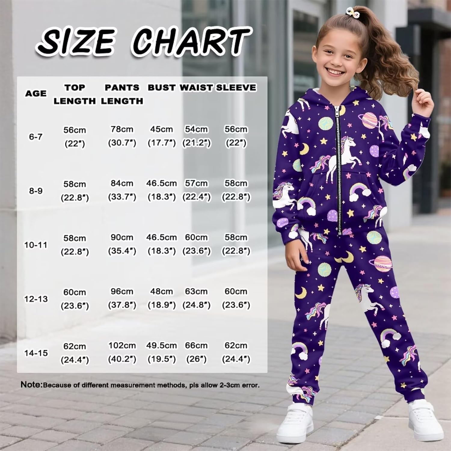 Boys Zip-Up Hooded Tracksuit Hoodie with Pocket Long Sleeve Jogger Sets for Outdoor Activity 6-15T