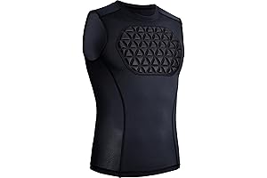 Youth Baseball Chest Protector Padded Compression Shirt Support Softball Football Heart Sternum Guard