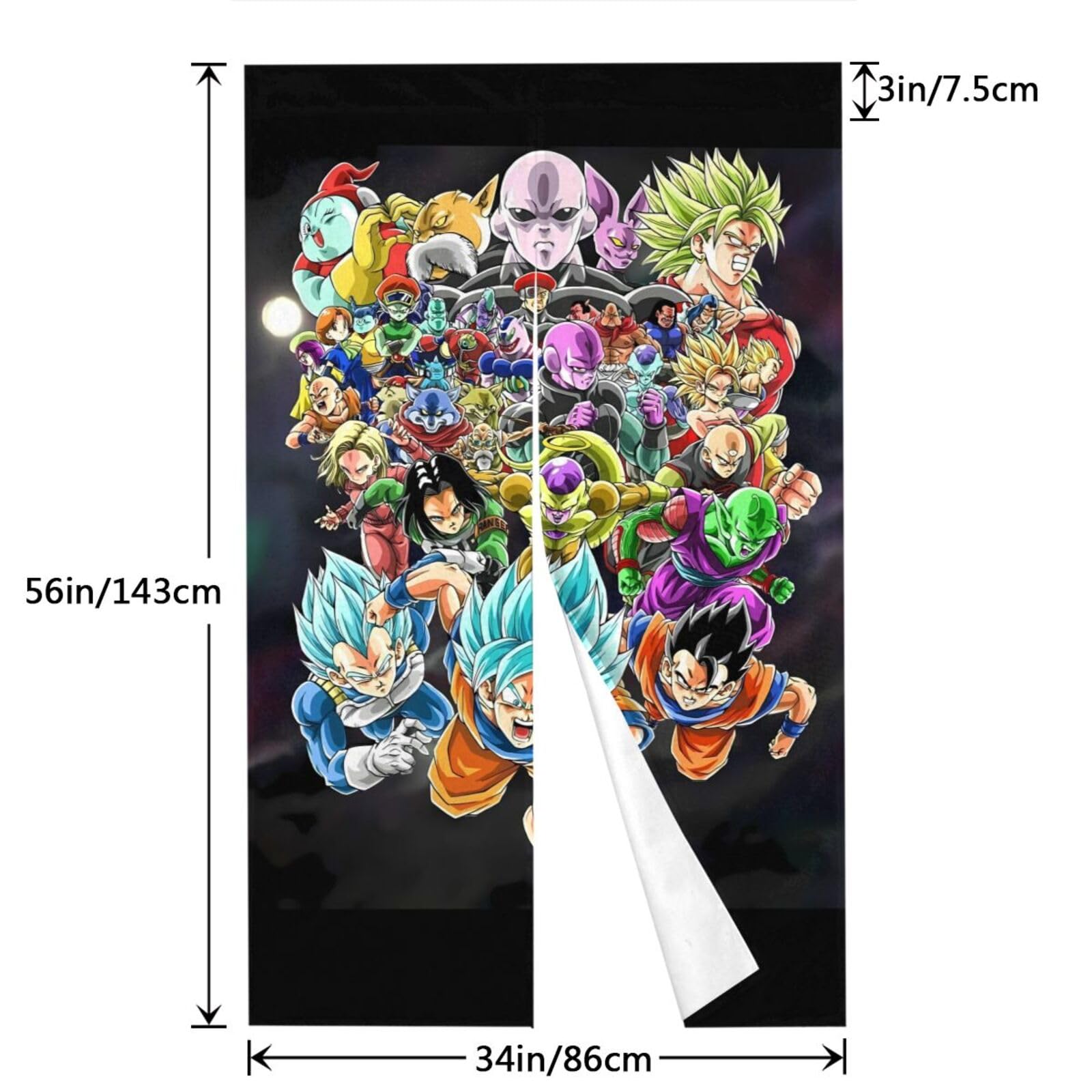 ドラゴンボール　のれん　タペストリー　2個セット Amazon｜和風 暖簾 カーテン断熱 遮光 間仕切り おしゃれなデザイン