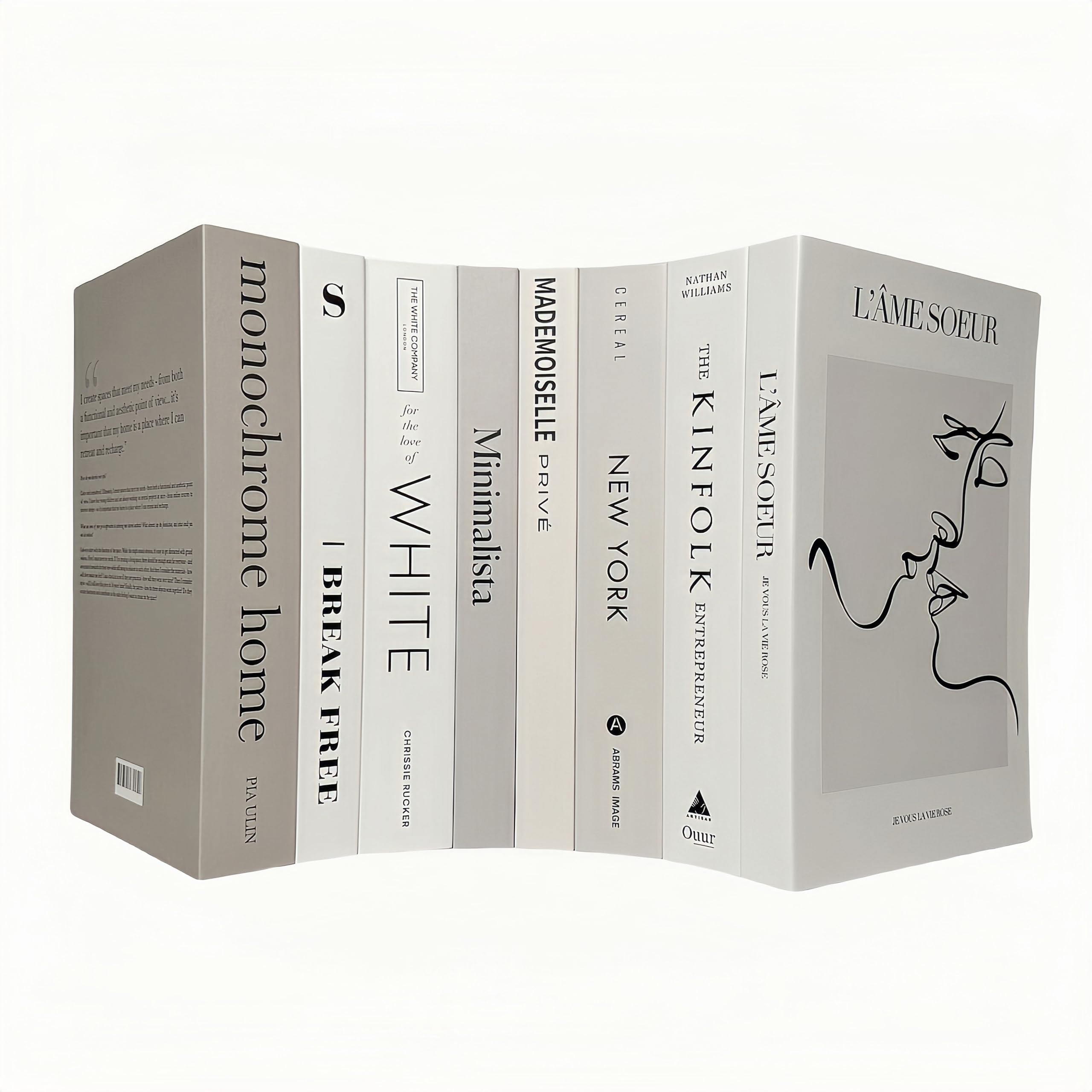 Confezione da 8 libri decorativi | Libri decorativi Ediactcyl per la decorazione della casa | Libri falsi per la decorazione | per la decorazione della libreria del soggiorno