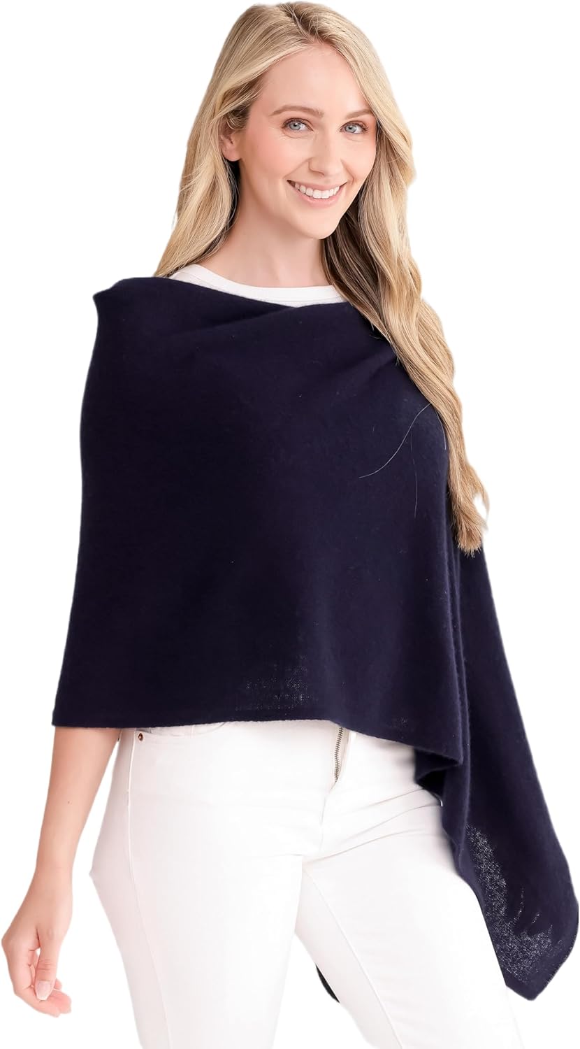 CLAUDIA NICHOLE by Alashan 100% Cashmere Luxe Dress Topper Poncho - Lightweight, Soft, Cozy & Versatile - Great Gift Item - Image 4