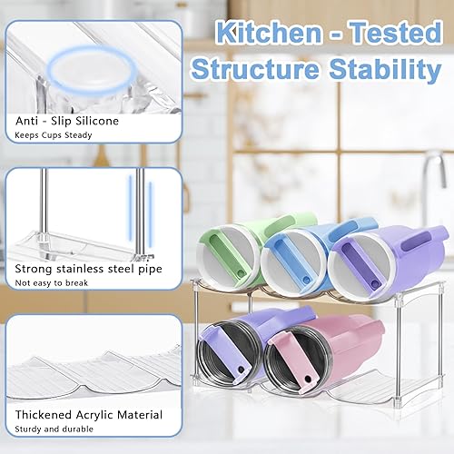 Miniatura 4 de Stanley - Organizador apilable para botellas de agua, soporte grande para botellas de agua, organizador de despensa de cocina y almacenamiento para