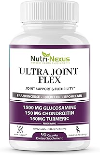 Glucosamine Chondroitin MSM Joint Supplement with Turmeric & Boswellia - Joint Support for Men & Women - Promotes Mobility - Flexibility & Comfort – Joint Health – Made in USA – 90 Capsules