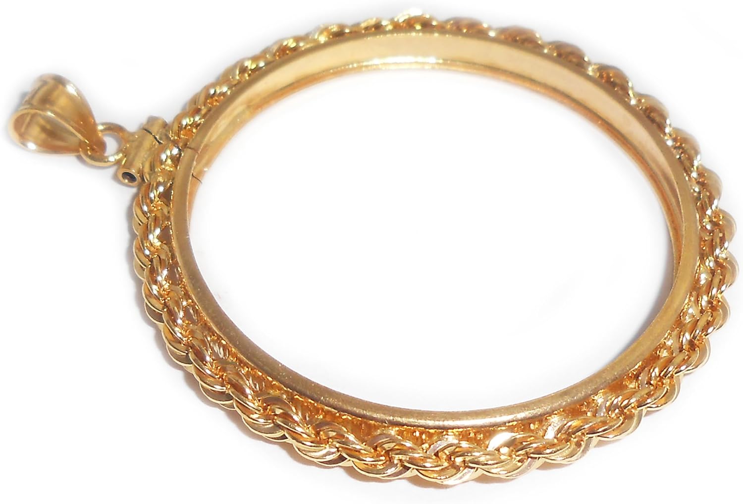Amazon.com: Flintski Jewelry LLC 14k Yellow Gold 1 Ducat Rope Coin ...
