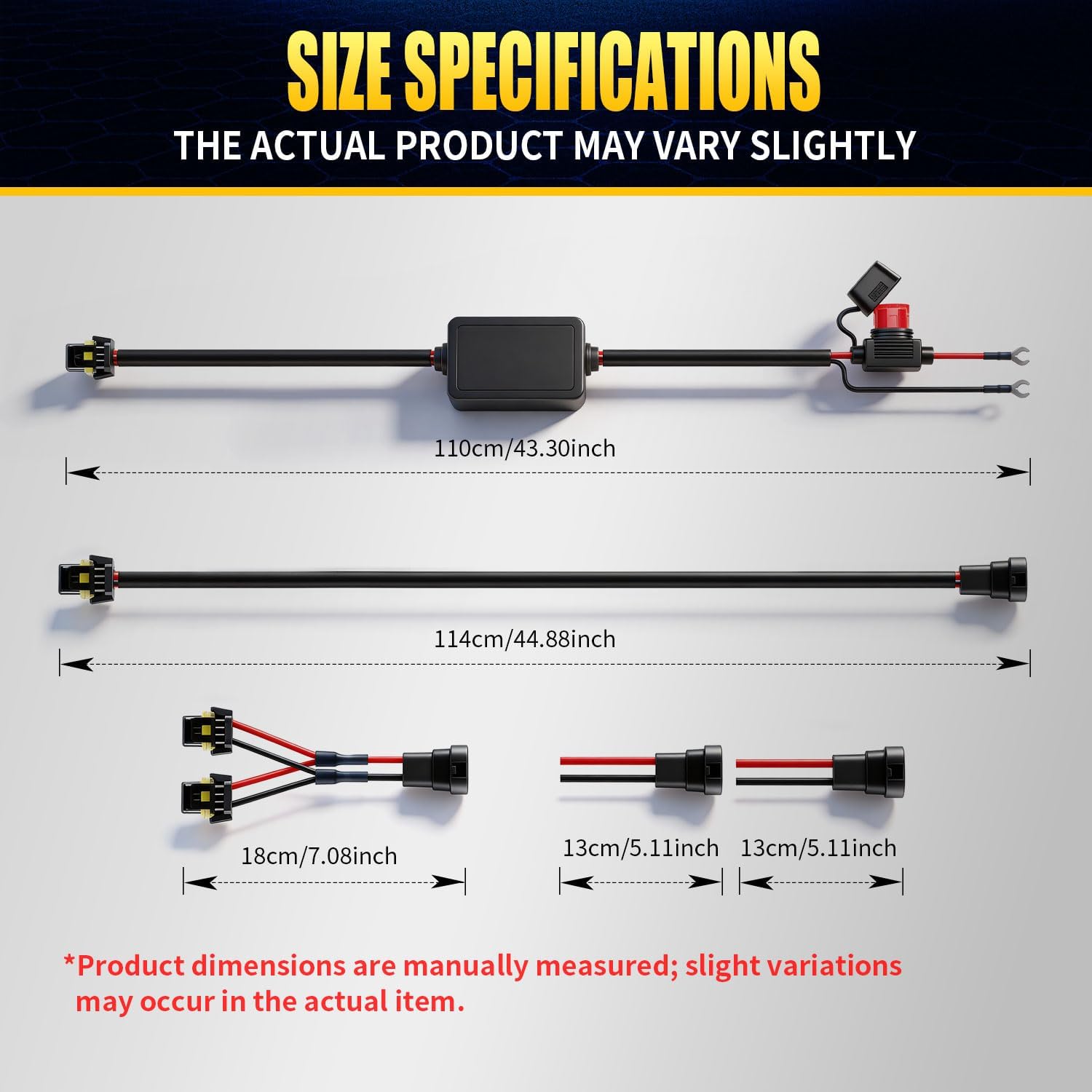 JHE 150W LED Light Bar Wiring Harness Kits,Wireless Remote Control Wiring Harness Kit for LED Light Bar/Fog Light/Pod Light/Work Light,16AWG,2KEYS