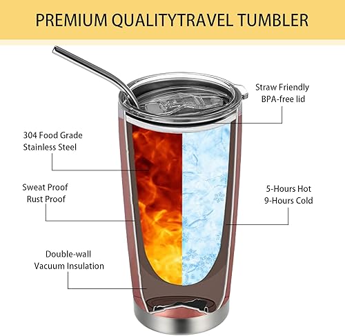 Miniatura 3 de Regalos de graduación para maestría, vaso de graduación de 20 onzas con tapa, taza de café aislada de acero inoxidable con popote y cepillo,