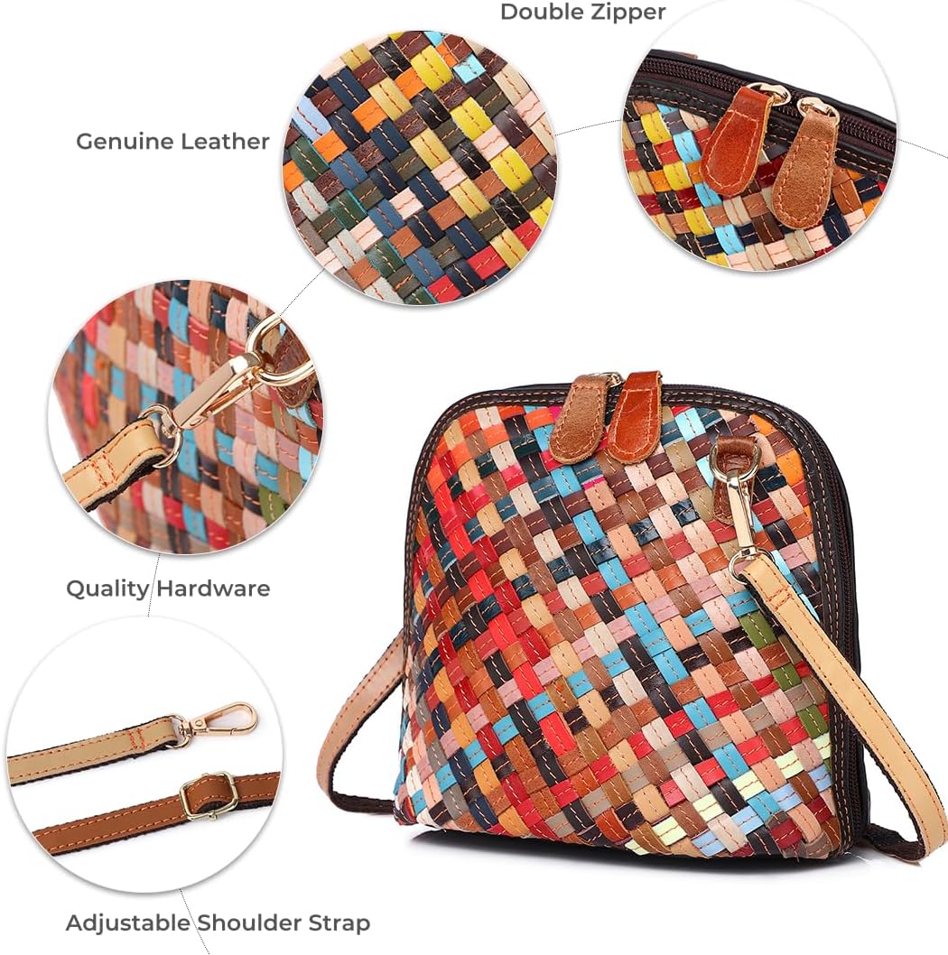 Crossbody Bag for Women Small Leather Cute Purse - Shoulder Bag Designer Trendy Small Sling Cross Body Bag