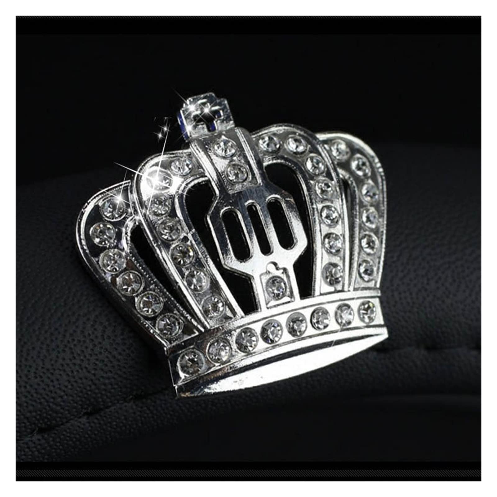 Coche Fundas Volante para Cubierta De Volante De Coche De 38 CM, Cubierta De Agarre De Diamantes De Imitación De Cuero para Mujer, Accesorios Interiores Brillantes.