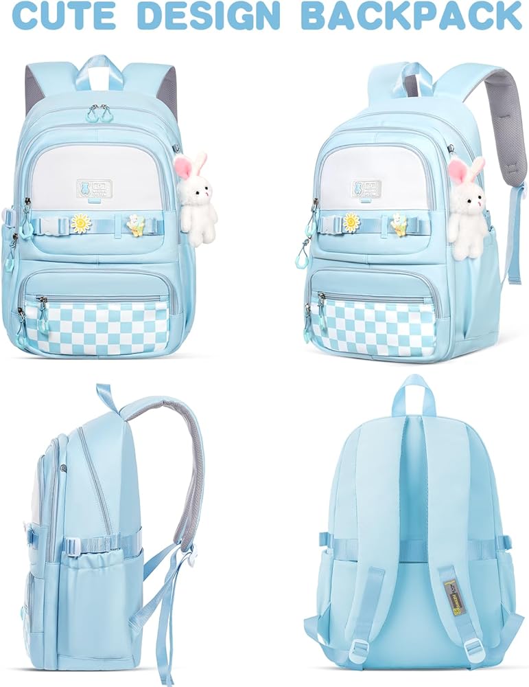 Girls Cute Backpack Elementary School Bunny Bag For Kids Laptop Bag Kindergarten Preschool Bookbag - View #4