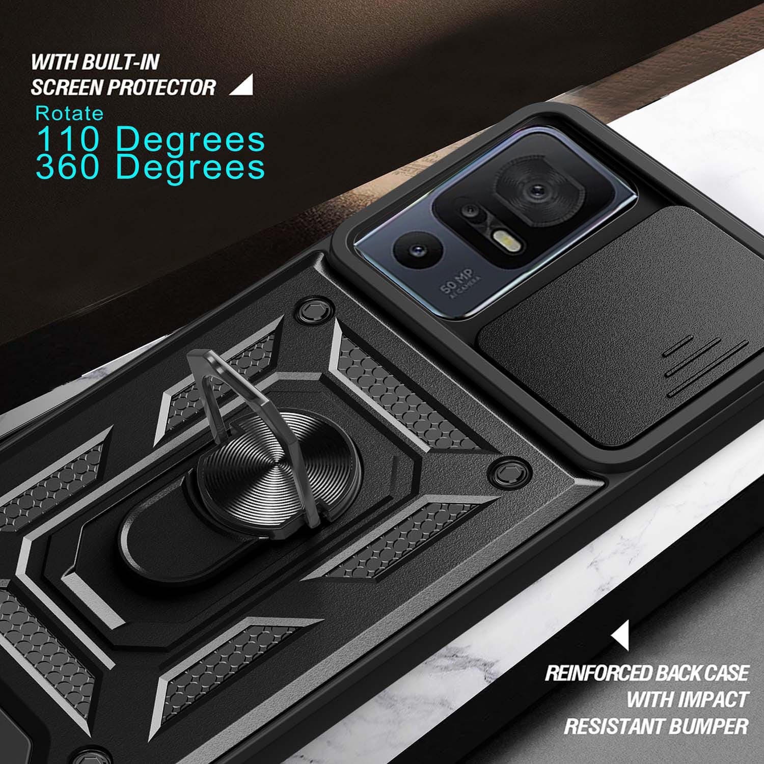 BORYA Coque Pour TCL 40 SE (TCL 40SE), Silicone Antichoc Très