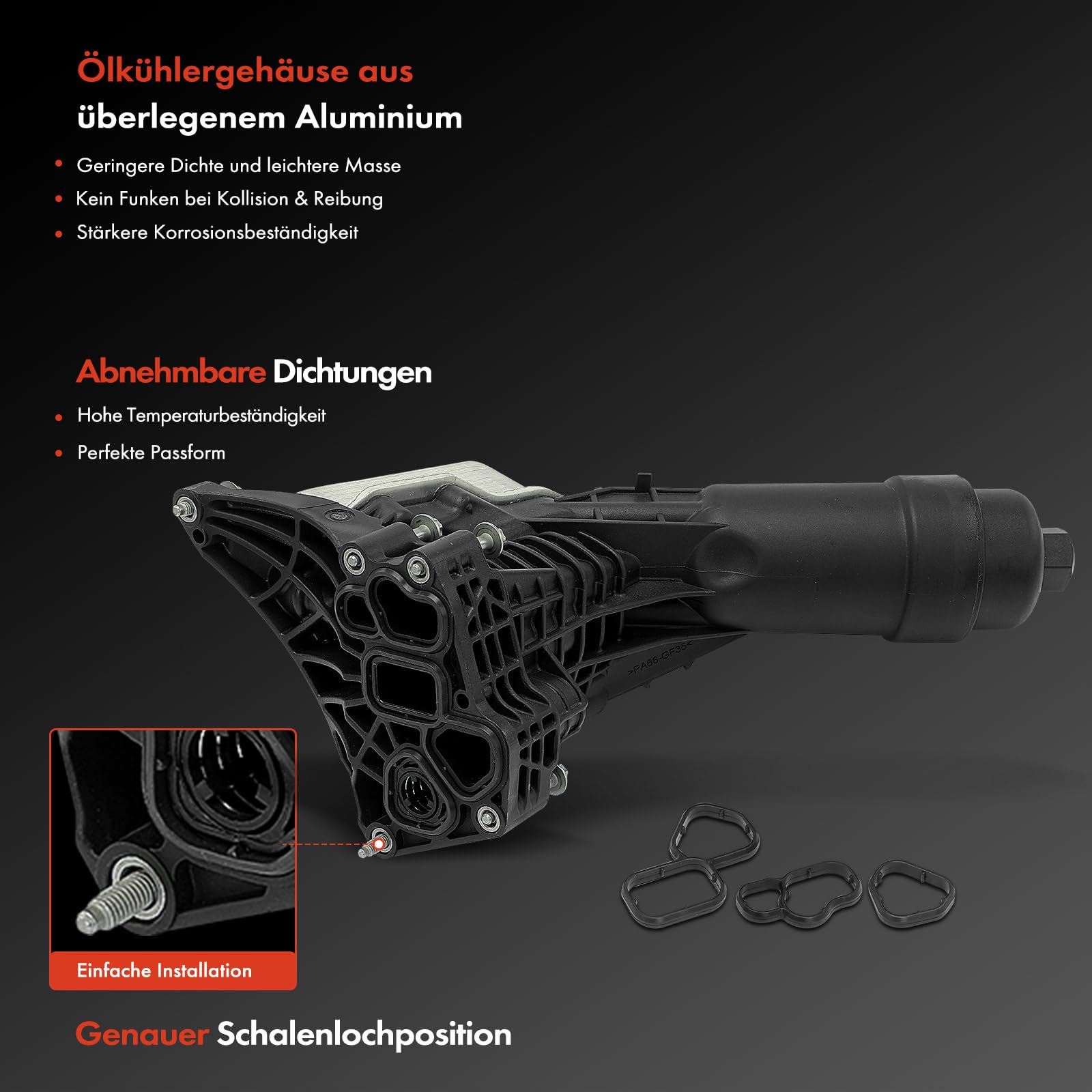 Frankberg Ölkühler Motoröl Kompatibel mit 3er G20 G28 G80 320i 2019-2024 5er F90 G30 520i 2017-2023 X3 F97 G01 sDrive20i xDrive20i 2017-2024 Replace# 11428580414
