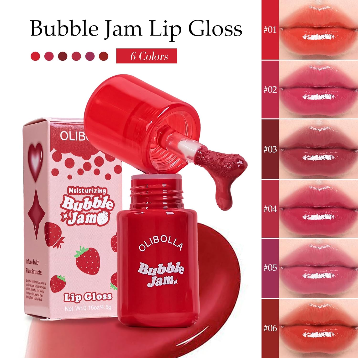 Tinted Lip Oil For A High-shine Finish, Hydrating&Non-Sticky, Moisturizing and Lightweight Lip Oil Gloss, Versatile Lip Gloss for Dry Lips(0.15 fl.oz) - Image 3