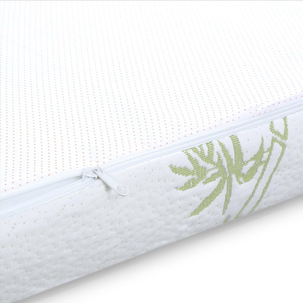 LANGRIA 3-Inch Twin Memory Foam Mattress CertiPUR-US Certified with Topper Bamboo Charcoal Infused Removable Zippered Hypoallergenic Bamboo Cover and Non-Slip Bottom