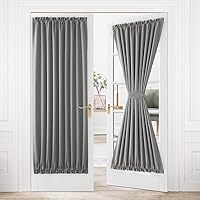 Vista 131 de Cortinas Dwcn para puerta, con bolsillo para barra Blanco grisáceo
