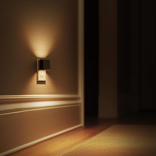 Miniatura 7 de L LOHAS LED Luz nocturna, paquete de 2 luces nocturnas enchufables a la pared con sensor de atardecer a amanecer, brillo ajustable, blanco suave de