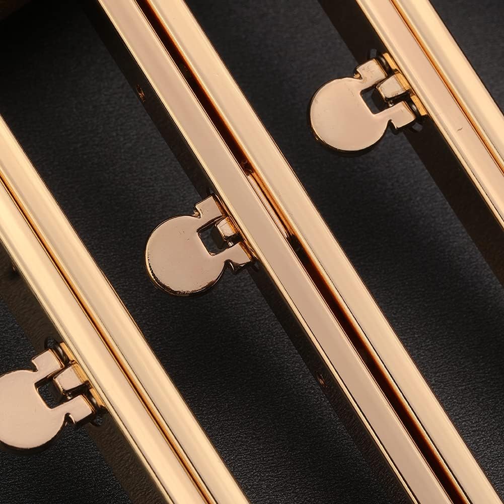 MIUSIE Practical 6 Pieces Clasp Lock Packs - 7.48Inch Metal Purse Frame Kiss Clasp Lock with Comfortable Grip- Bag Supplies for Purse Making/Bag Making/Leather Craft DIY