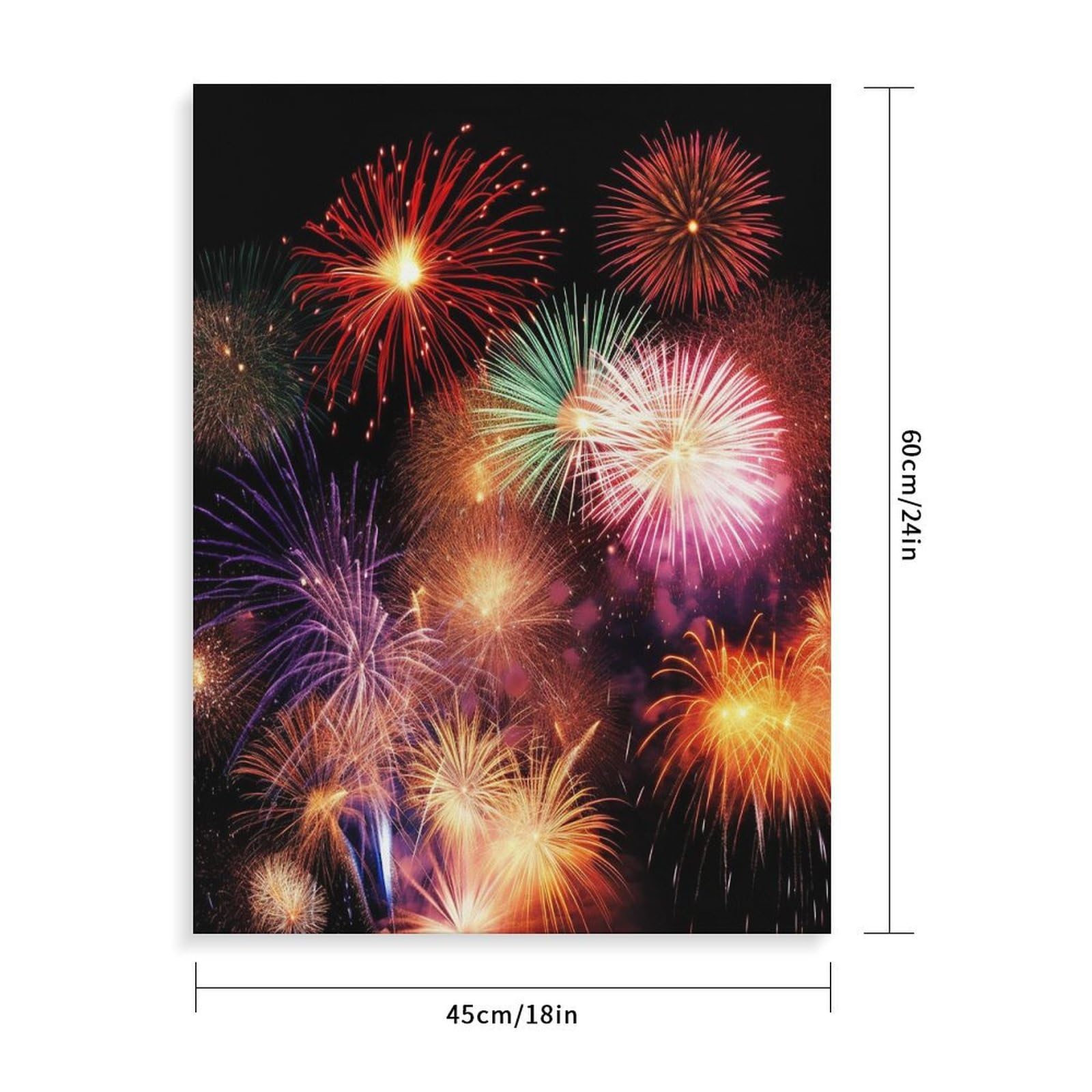 LPAGBCNU Wunderschönes Feuerwerk Malen nach Zahlen Kit für Erwachsene Anfänger Erwachsene Malen nach Zahlen Kits auf Leinwand DIY Acryl Ölfarben Malerei mit Pinseln als Geschenk Home Wall Decor