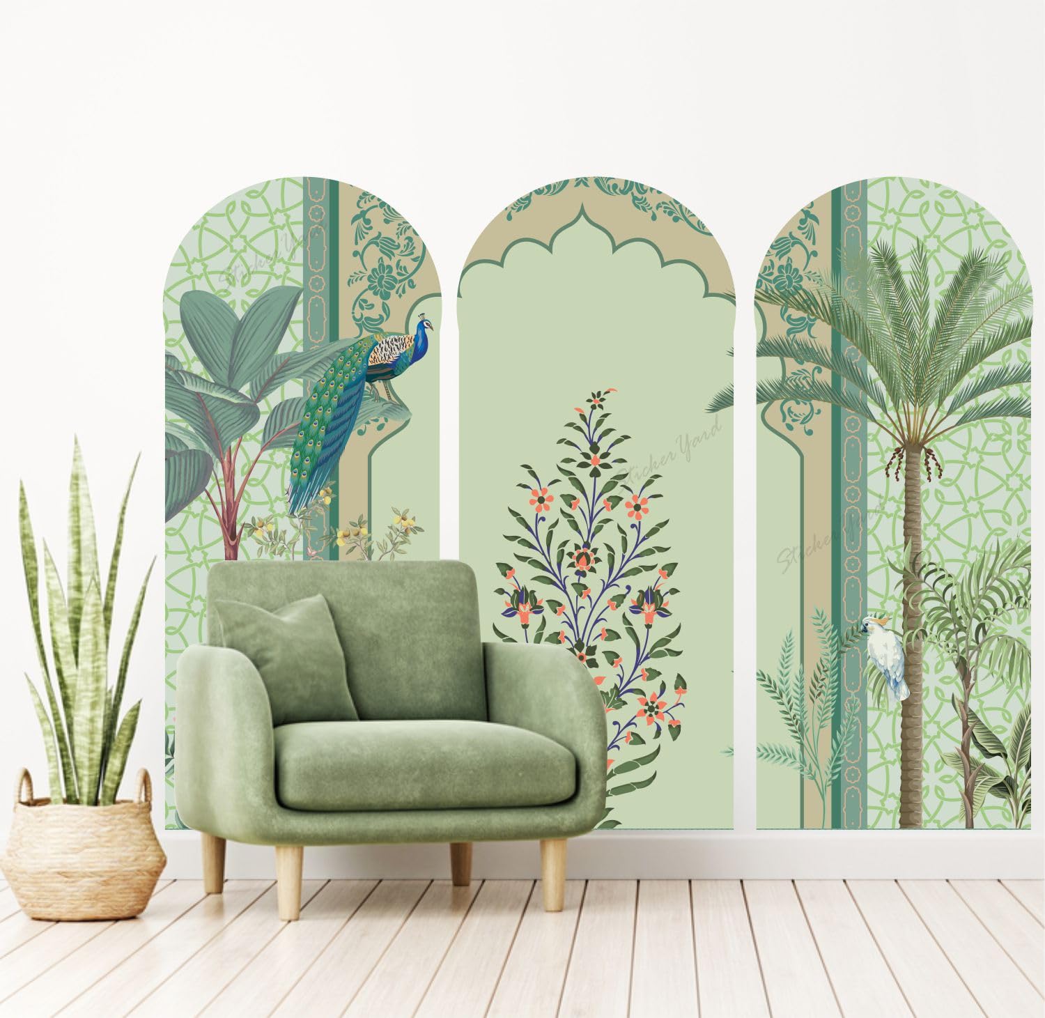StickerYard Pichwai Design Arch DIY Home Decoration Sticker Wall Art for Room Decor Aesthetic Standard Size 91X122CM-image-39